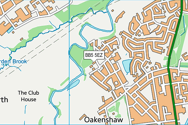 BB5 5EZ map - OS VectorMap District (Ordnance Survey)