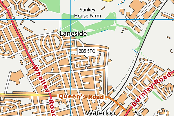 BB5 5FQ map - OS VectorMap District (Ordnance Survey)