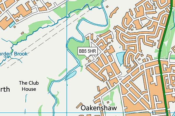 BB5 5HR map - OS VectorMap District (Ordnance Survey)