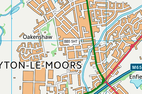 All Saints' C Of E Primary School map (BB5 5HT) - OS VectorMap District (Ordnance Survey)