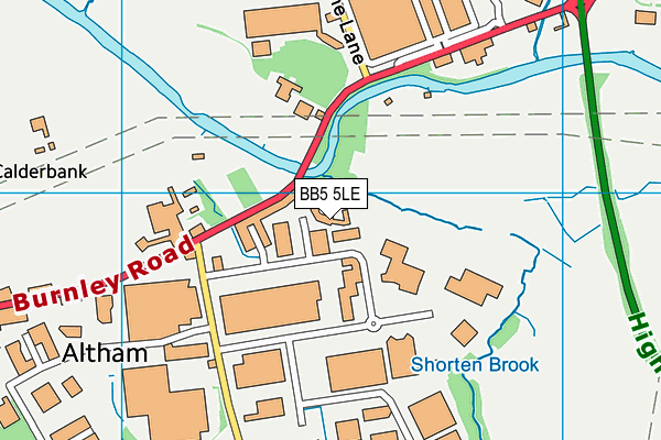 BB5 5LE map - OS VectorMap District (Ordnance Survey)