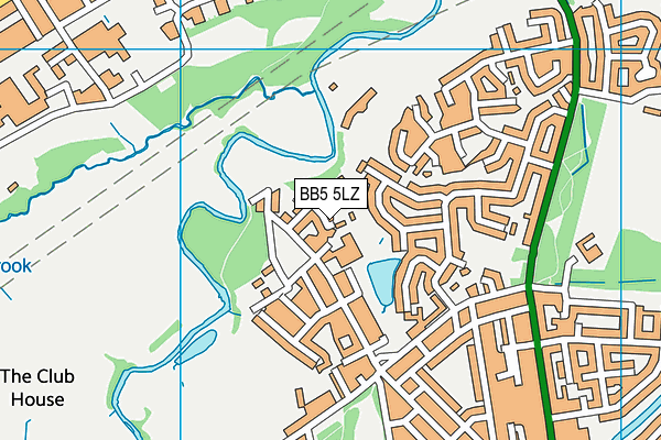BB5 5LZ map - OS VectorMap District (Ordnance Survey)