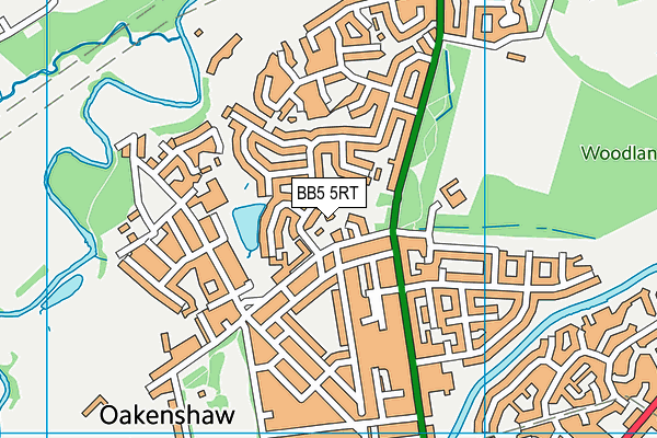 BB5 5RT map - OS VectorMap District (Ordnance Survey)