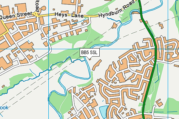 BB5 5SL map - OS VectorMap District (Ordnance Survey)