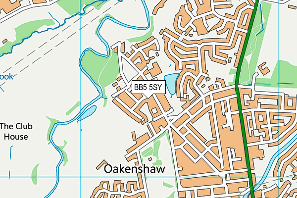 BB5 5SY map - OS VectorMap District (Ordnance Survey)