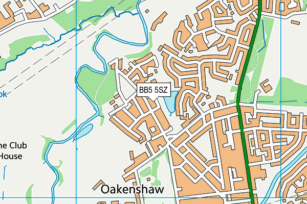 BB5 5SZ map - OS VectorMap District (Ordnance Survey)