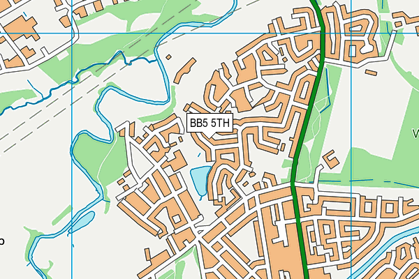BB5 5TH map - OS VectorMap District (Ordnance Survey)