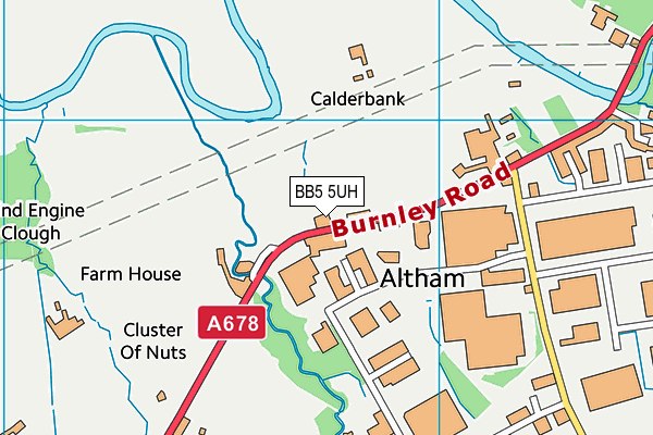 Altham St James Church Of England Primary School map (BB5 5UH) - OS VectorMap District (Ordnance Survey)