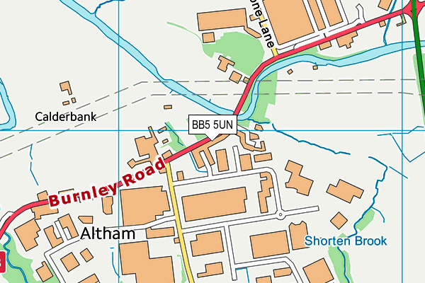 BB5 5UN map - OS VectorMap District (Ordnance Survey)