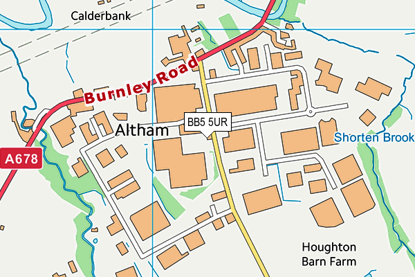 BB5 5UR map - OS VectorMap District (Ordnance Survey)