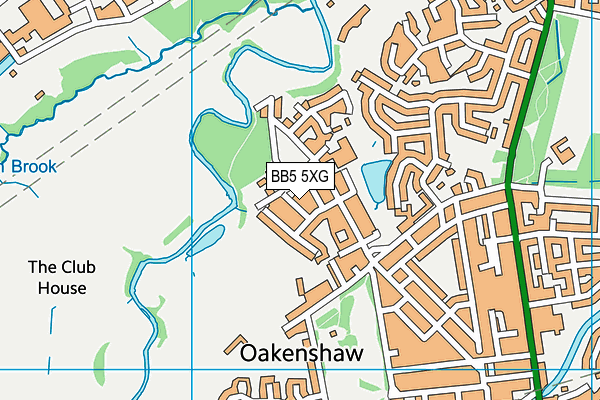 BB5 5XG map - OS VectorMap District (Ordnance Survey)