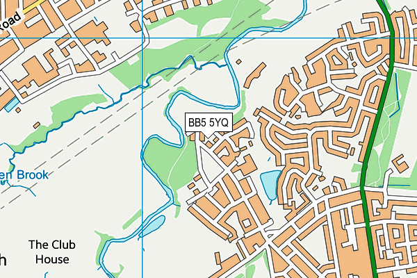 BB5 5YQ map - OS VectorMap District (Ordnance Survey)