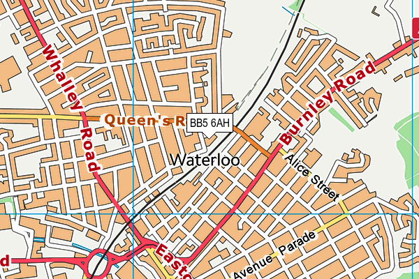 BB5 6AH map - OS VectorMap District (Ordnance Survey)