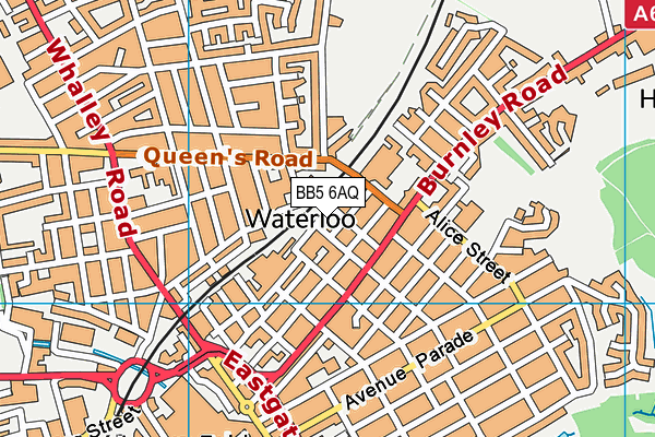 BB5 6AQ map - OS VectorMap District (Ordnance Survey)