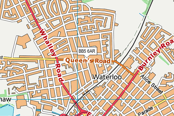 BB5 6AR map - OS VectorMap District (Ordnance Survey)