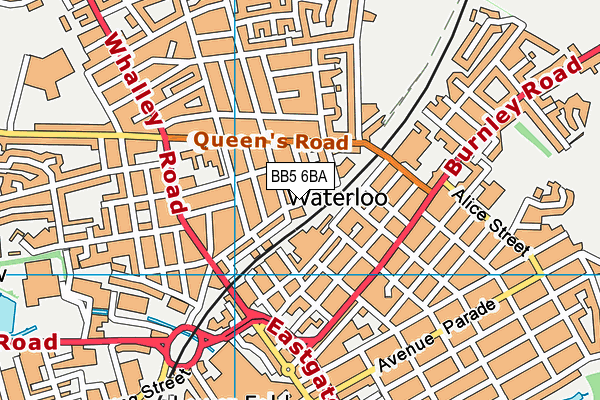 BB5 6BA map - OS VectorMap District (Ordnance Survey)