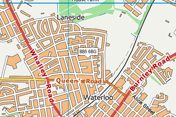 BB5 6BG map - OS VectorMap District (Ordnance Survey)