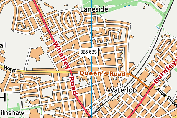 BB5 6BS map - OS VectorMap District (Ordnance Survey)