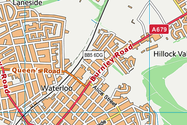 BB5 6DG map - OS VectorMap District (Ordnance Survey)