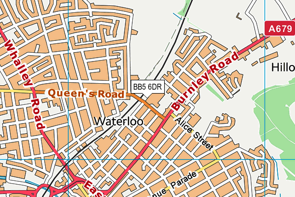 BB5 6DR map - OS VectorMap District (Ordnance Survey)