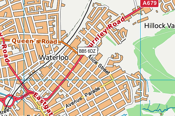 BB5 6DZ map - OS VectorMap District (Ordnance Survey)