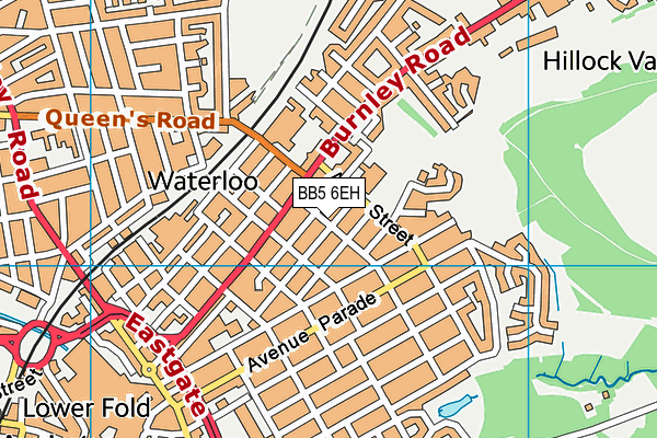 BB5 6EH map - OS VectorMap District (Ordnance Survey)