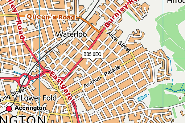 BB5 6EQ map - OS VectorMap District (Ordnance Survey)
