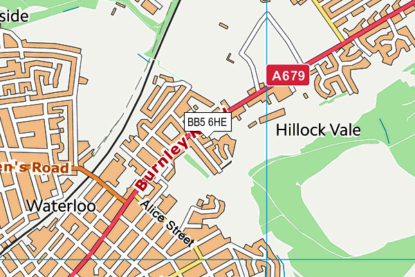 BB5 6HE map - OS VectorMap District (Ordnance Survey)