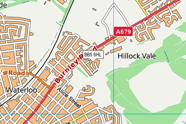 BB5 6HL map - OS VectorMap District (Ordnance Survey)