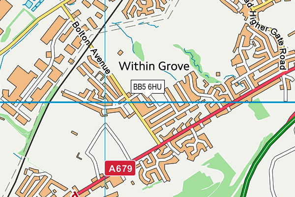 Bolton Avenue Playing Field map (BB5 6HU) - OS VectorMap District (Ordnance Survey)