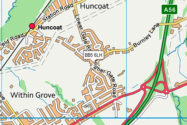 BB5 6LH map - OS VectorMap District (Ordnance Survey)