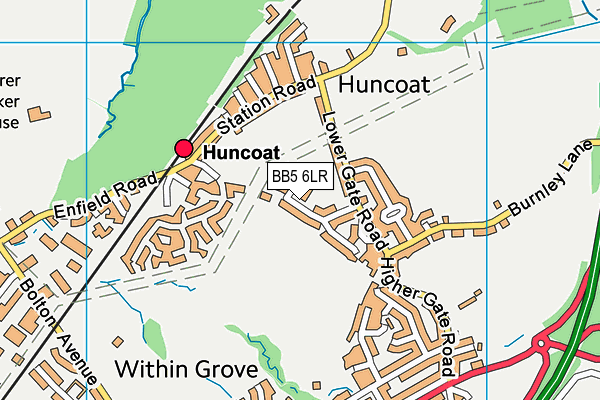 Accrington Huncoat Primary School map (BB5 6LR) - OS VectorMap District (Ordnance Survey)