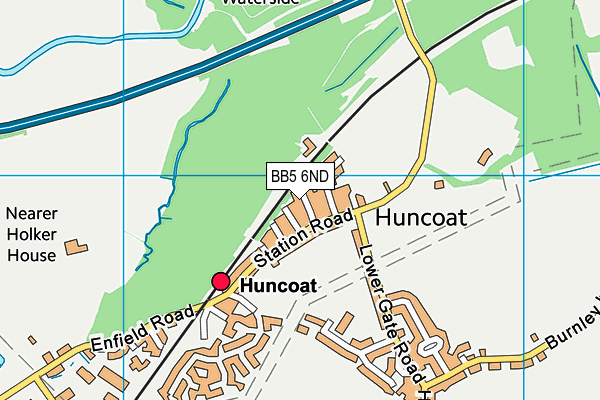 BB5 6ND map - OS VectorMap District (Ordnance Survey)