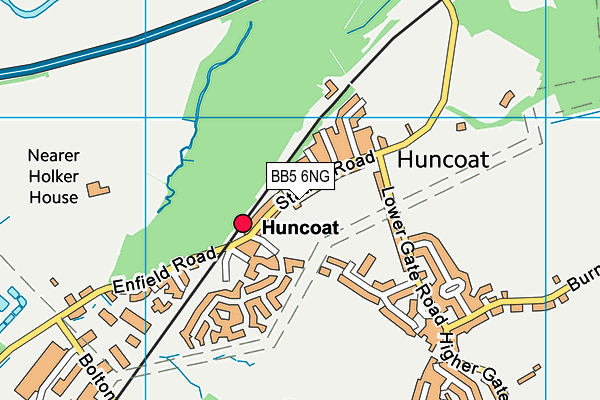 BB5 6NG map - OS VectorMap District (Ordnance Survey)