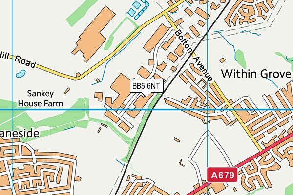 BB5 6NT map - OS VectorMap District (Ordnance Survey)