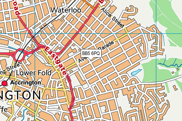 BB5 6PQ map - OS VectorMap District (Ordnance Survey)