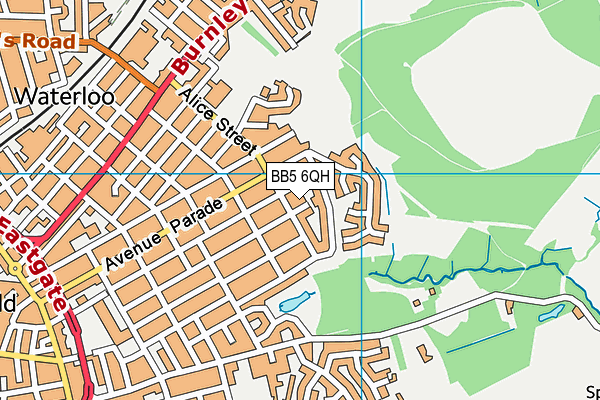 BB5 6QH map - OS VectorMap District (Ordnance Survey)