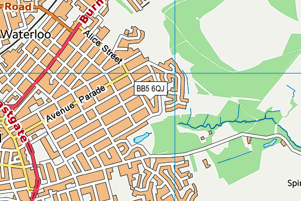 BB5 6QJ map - OS VectorMap District (Ordnance Survey)