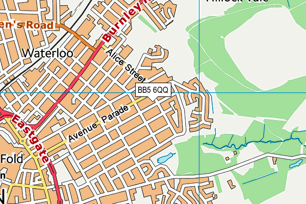 BB5 6QQ map - OS VectorMap District (Ordnance Survey)