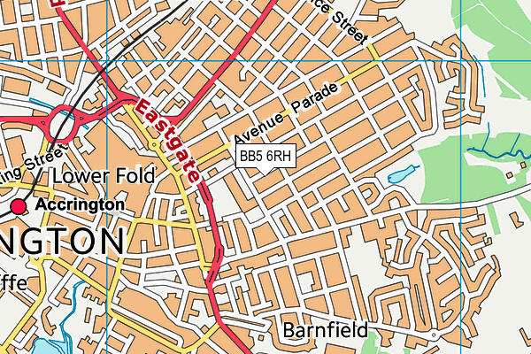 BB5 6RH map - OS VectorMap District (Ordnance Survey)