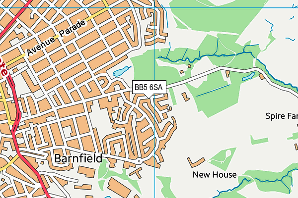 BB5 6SA map - OS VectorMap District (Ordnance Survey)