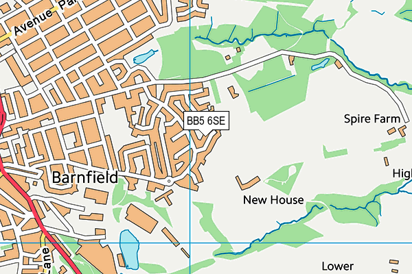 BB5 6SE map - OS VectorMap District (Ordnance Survey)