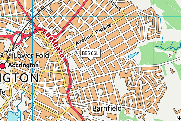 BB5 6SL map - OS VectorMap District (Ordnance Survey)