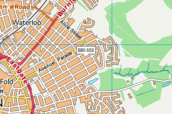 BB5 6SS map - OS VectorMap District (Ordnance Survey)