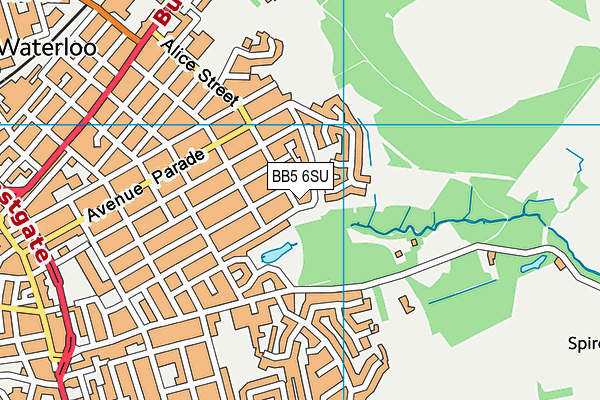 BB5 6SU map - OS VectorMap District (Ordnance Survey)