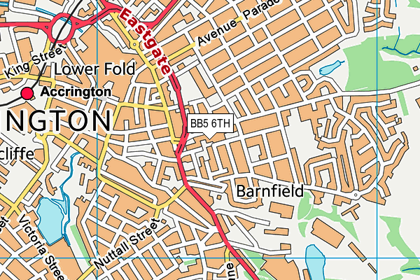 BB5 6TH map - OS VectorMap District (Ordnance Survey)