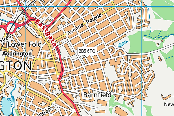 BB5 6TQ map - OS VectorMap District (Ordnance Survey)