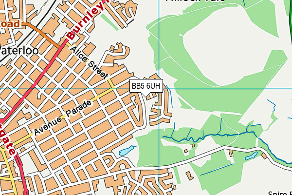 BB5 6UH map - OS VectorMap District (Ordnance Survey)
