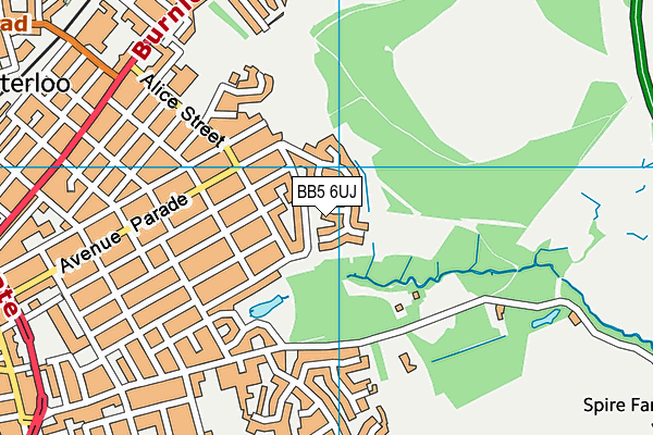 BB5 6UJ map - OS VectorMap District (Ordnance Survey)