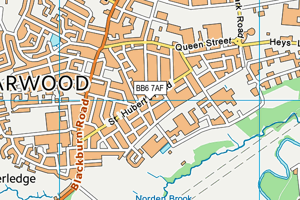 BB6 7AF map - OS VectorMap District (Ordnance Survey)